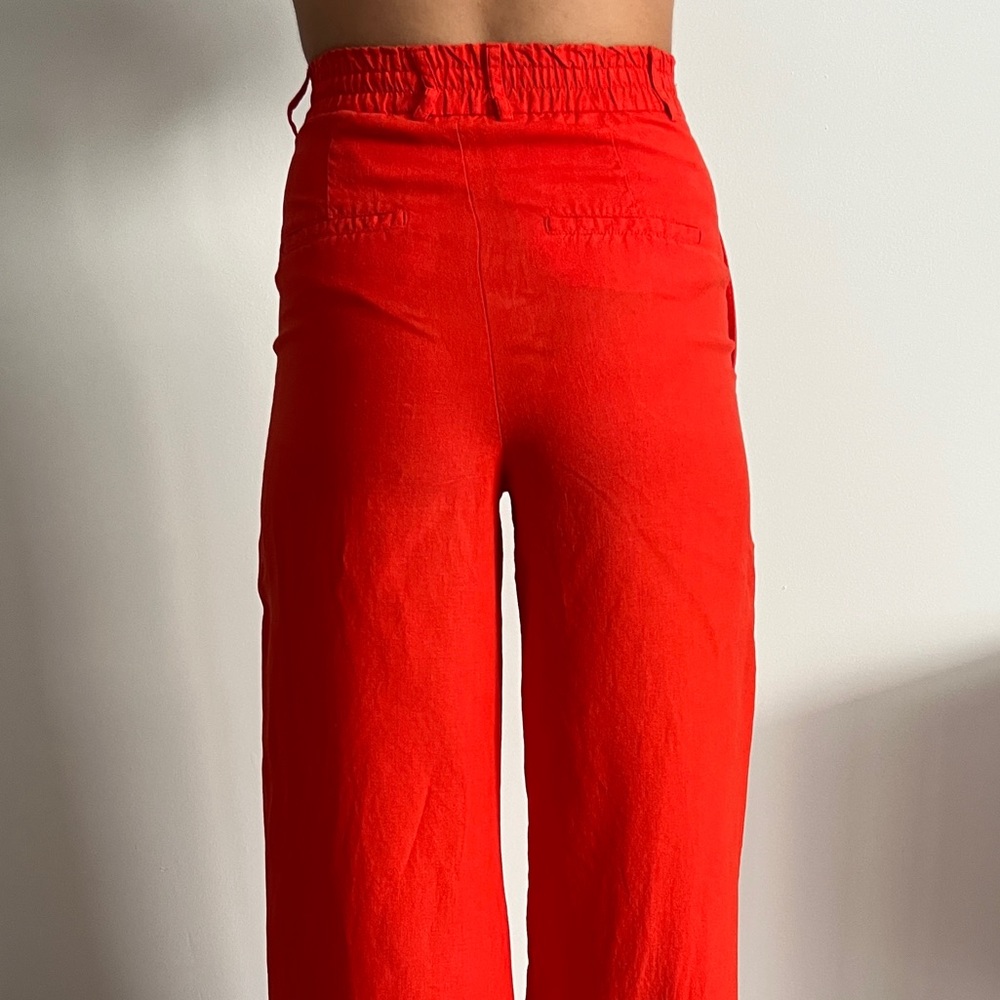 Zara Bright Orange Pants - Picture 2 of 4